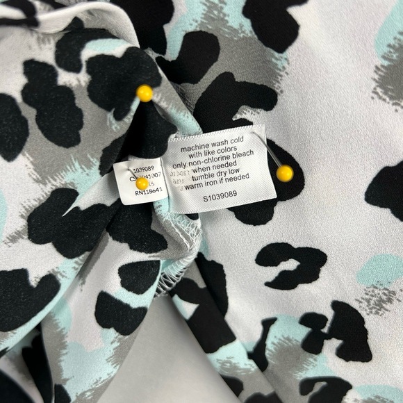 Christian Siriano For Lane Bryant Blouse Womens 22/24 Leopard Animal Print - Picture 6 of 12